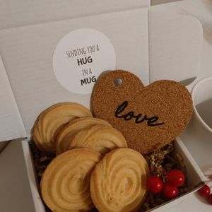 Custom made coffee tea cookies and chocolate gift box
